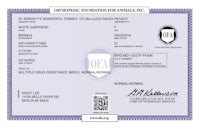 opa certificate for a dog